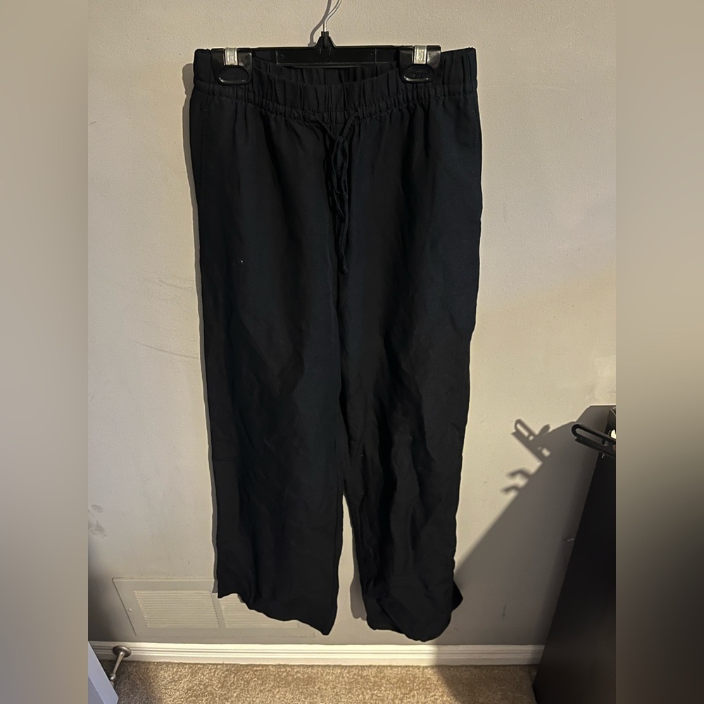 H&M WIDE LEG LINEN PANTS